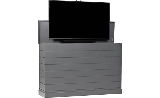 Small Outdoor Shiplap TV Lift Cabinet