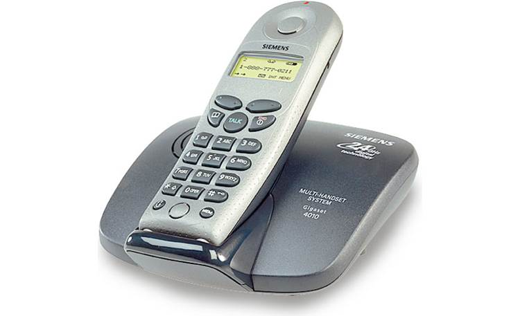 Siemens Gigaset 4010 (Black/silver) 2.4 GHz digital cordless phone at  Crutchfield