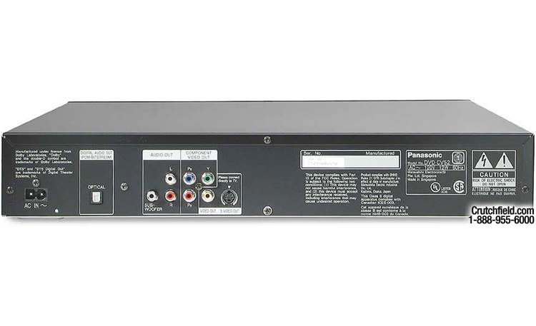 Panasonic DVD録画 Panasonic DVD-CV52 5-disc carousel DVD/CD changer at Crutchfield