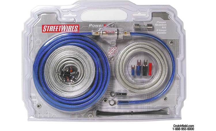 StreetWires 8-gauge Amp Wiring Kit with Patch Cable Front
