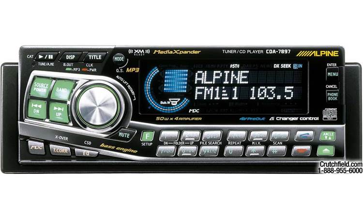 Alpine CDA-7897 CD/MP3 Receiver with Ai-NET CD changer controls at