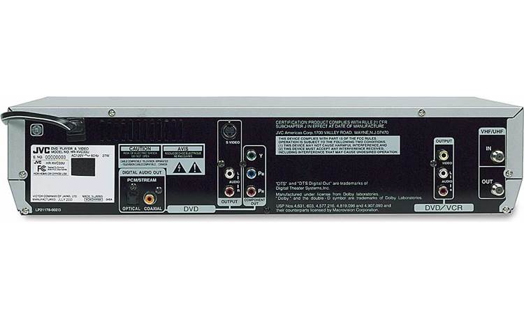 JVC HR-XVC33U Combination DVD/CD player + VCR at Crutchfield