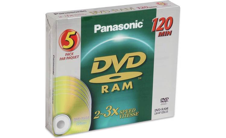 Panasonic DVD-RAM (5-pack) 4.7GB single-sided DVD-RAM discs at Crutchfield
