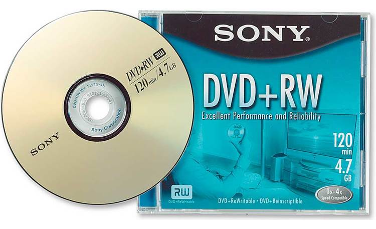 why prevent minus Sony Blank DVD+RW Disc 4.7GB single-sided rewritable DVD+RW, 4X compatible  at Crutchfield