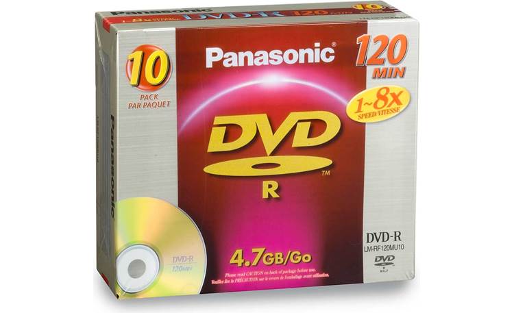 acento Espacio cibernético Destilar Panasonic DVD-R (10-pack) 4.7GB single-sided DVD-R, 8X compatible at  Crutchfield