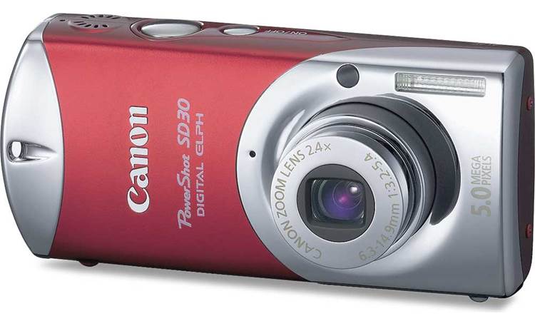 Canon PowerShot SD30 (Red) 5-megapixel digital camera at Crutchfield