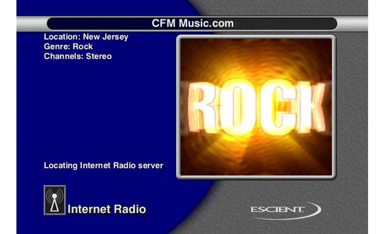 Escient FireBall™ SE-80 Screenshot <br>- Internet radio station