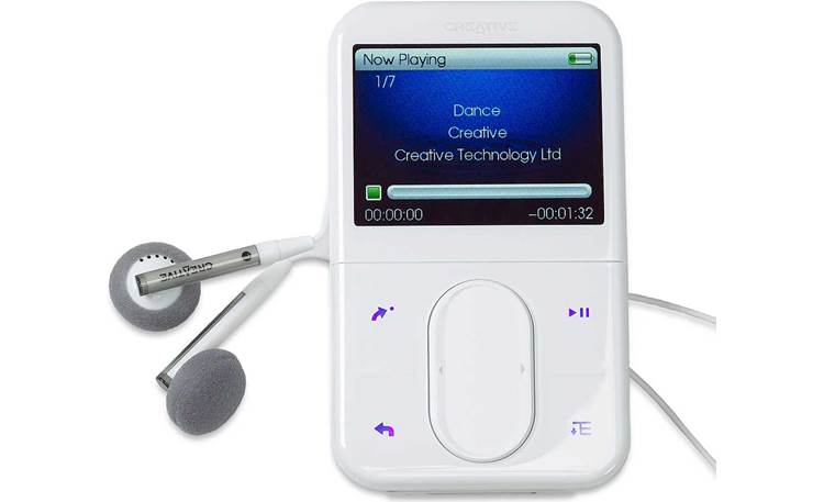 een kopje canvas Proficiat Creative ZEN Vision:M (White) 30GB MP3/WMA player with video and photo  playback at Crutchfield