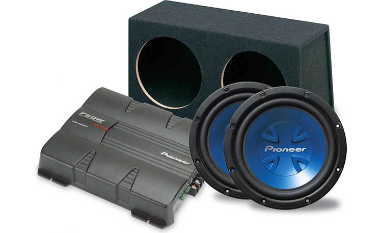 Pioneer Bass Package Pioneer GM-5200T 2-channel amplifier TS-W301R 12" subwoofers Q-Logic subwoofer box at Crutchfield