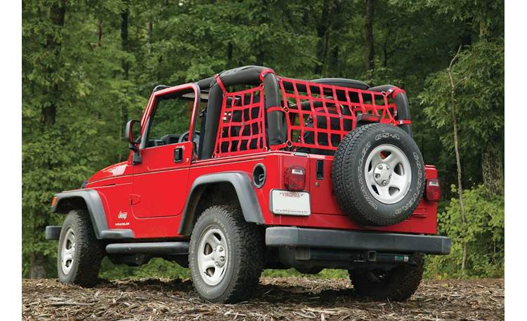 Raingler Wmsys 3 Piece Rear Net System Black For Jeep Wrangler Available In 2 Colors At Crutchfield