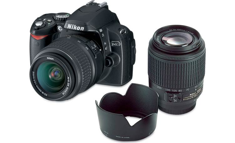 De nada antes de Publicidad Nikon D40 2-Lens Kit 6.1-megapixel digital SLR camera kit with 18-55mm and  55-200mm lenses at Crutchfield