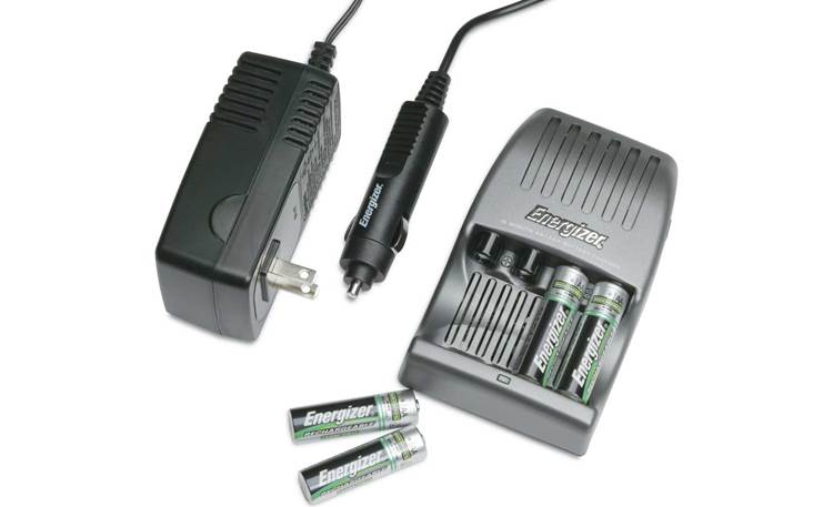 Energizer® Charger & Battery 4-Pack includes 2 "AA" and 2 "AAA" rechargeable batteries Crutchfield