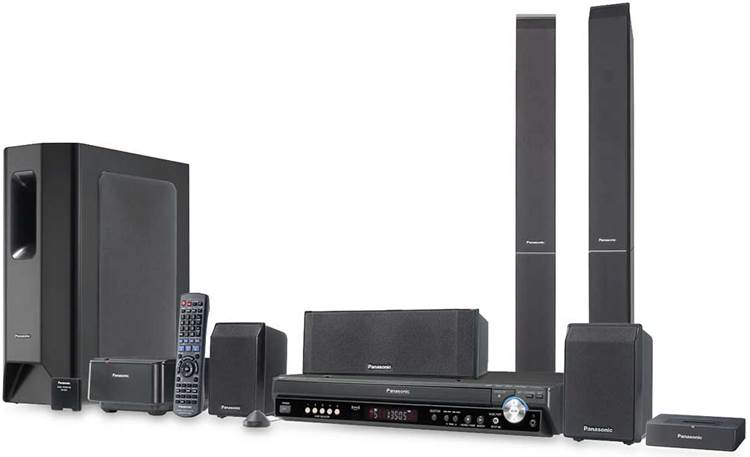 Panasonic Sc Pt950 Dvd Home Theater System With 1080p Dvd Upconversion And Wireless Kit For Rear Speakers At Crutchfield