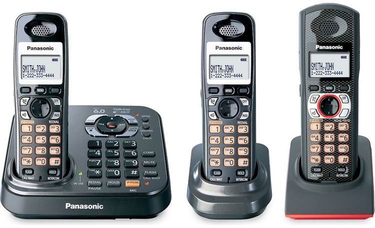 Panasonic KX-TG9348T DECT expandable cordless phone system with three ...