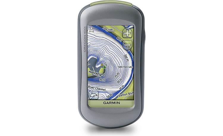 Luske At sige sandheden Opaque Garmin Oregon™ 400i Handheld touchscreen GPS navigator with detailed map of  U.S. inland lakes and rivers at Crutchfield