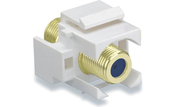 On-Q Recessed Gold F-type Connector (White) Front