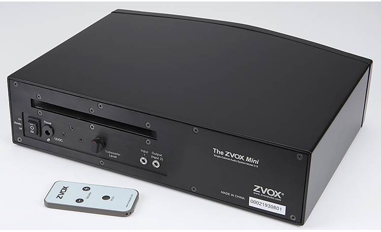 ZVOX Mini Powered compact single-speaker TV sound system at