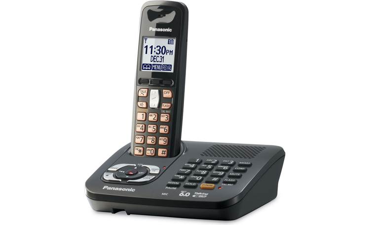 Panasonic KX-TG6441T DECT expandable cordless phone system with Talking  Caller ID and base keypad at Crutchfield