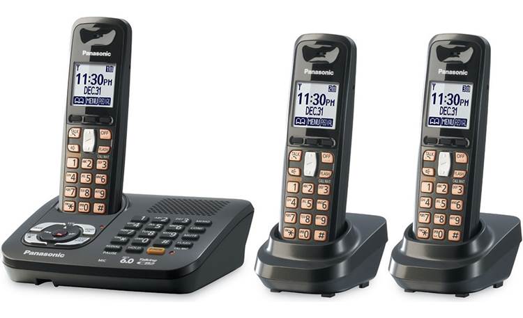 Panasonic KX-TG6443T DECT expandable cordless phone system with