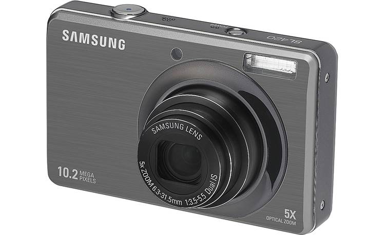 Samsung SL420 (Gray) 10.2-megapixel digital camera with 5X optical