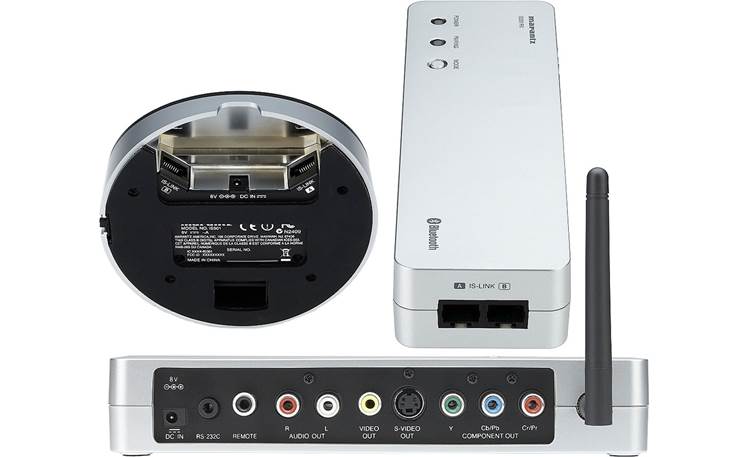 Marantz IS301 Connections detail - base (left) and extender (bottom and right)