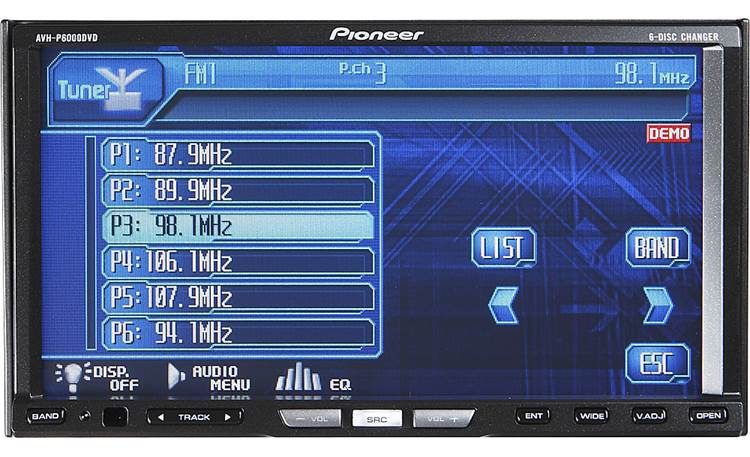 Pioneer AVH-P6000DVD 6-disc DVD receiver at Crutchfield