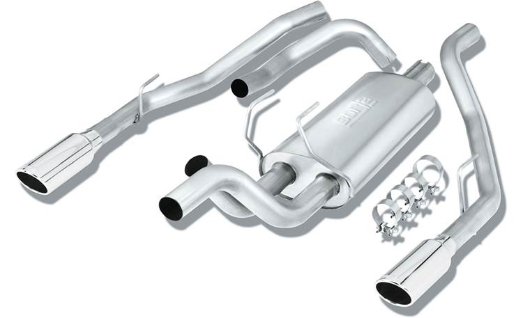 Borla 09-17 Ram 1500 5.7L V8 3in-2.5in Dual Out Pipe 5in Tip S-Type Exhaust Black Chrome main image 0