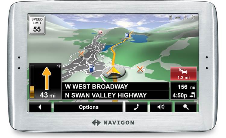 NAVIGON® 8100T Portable navigator with free traffic-information service Crutchfield