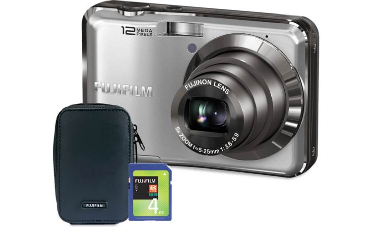 maat Heiligdom Blij Fujifilm FinePix AX200 Bundle (Silver) Includes 12.2-megapixel digital  camera, custom case, and 4GB memory card at Crutchfield