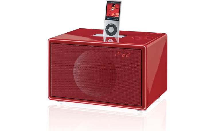 Geneva Sound System Model S (Red) Clock Radio with dock for iPod