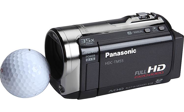 Panasonic HDC-TM55 HD camcorder with 25X optical zoom and 8GB 