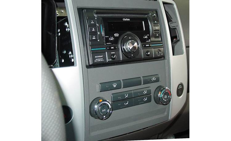 Metra 99-7428B Dash Kit Gray version installed with double-DIN radio (not included)
