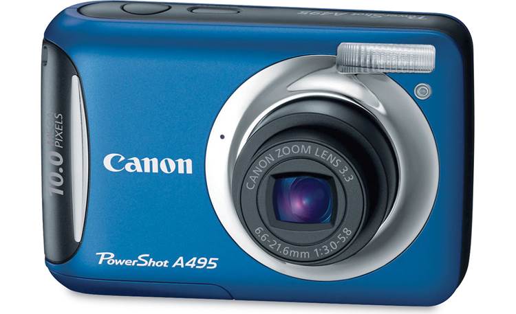 terwijl Bestrating gevangenis Canon PowerShot A495 (Blue) 10-megapixel digital camera with 3.3X optical  zoom at Crutchfield