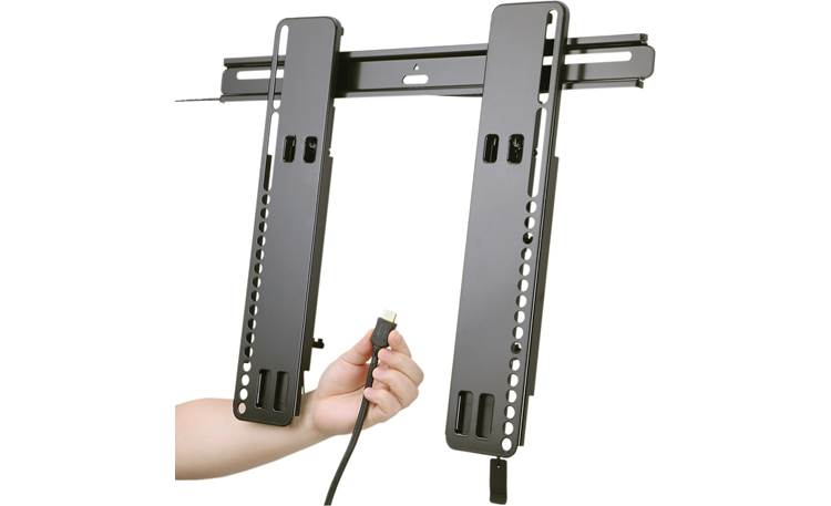 Sanus VMT15 ClickStands extended to facilitate connecting cable to TV