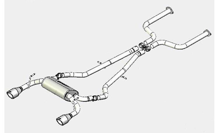 Borla Exhaust System 140339 Fits 2009-up Infiniti FX50 (with 5.0-liter ...