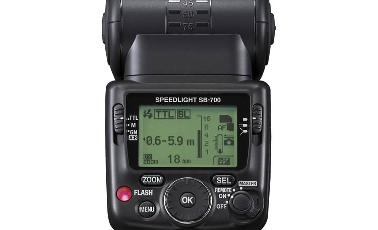 Nikon SB-700 AF Speedlight Back-panel LCD and controls