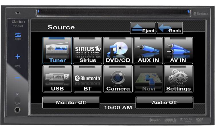 Clarion VX401 DVD receiver at Crutchfield