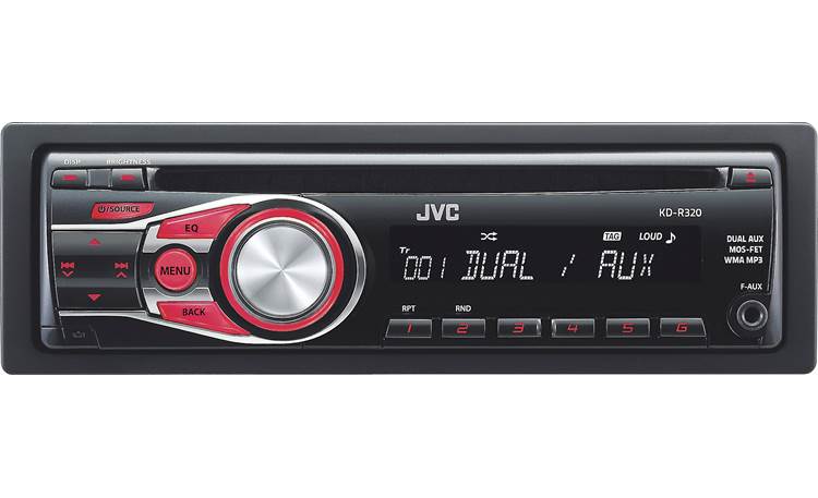 JVC KD-R320 CD Player In Dash Receiver Detachable Face Good Condition