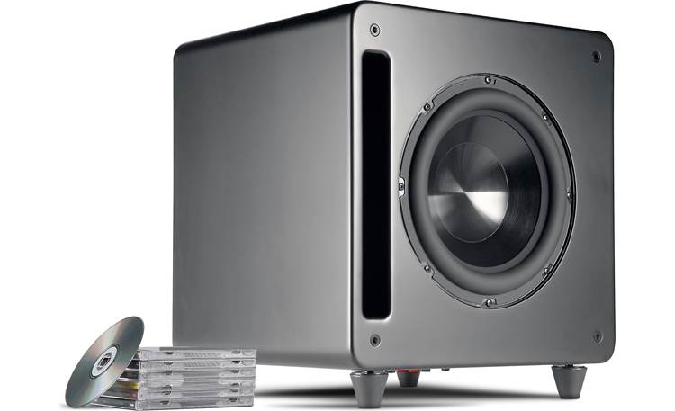 Polk Audio DSW PRO 440wi Shown with feet moved for optional front-firing position