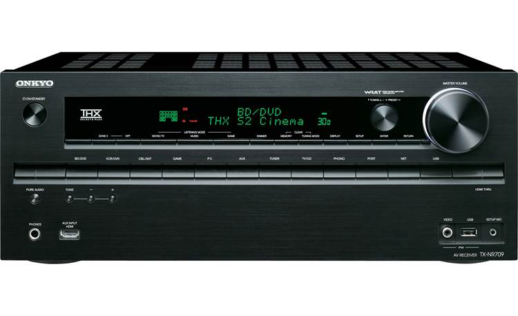 Onkyo TX-NR709 Home theater receiver with 3D-ready HDMI switching