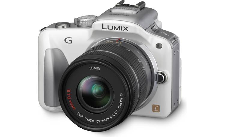 Afdeling Wiens bedriegen Panasonic DMC-G3K Kit (White) 16-megapixel digital camera with 14-42mm  image stabilizing lens at Crutchfield