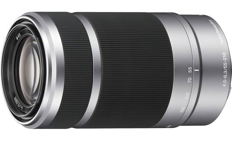 Sony SEL55210 55-210mm f/4.5-6.3 (Silver) Telephoto zoom lens for APS-C  sensor Sony E-mount mirrorless cameras at Crutchfield