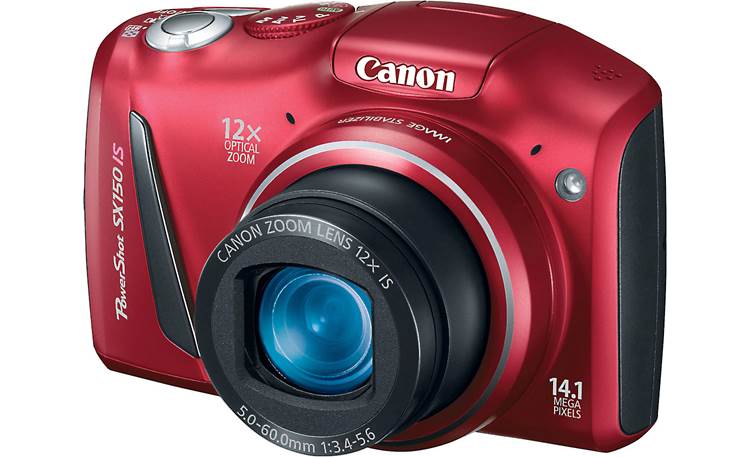 Canon PowerShot SX150 IS (Red) digital camera 12X optical zoom at Crutchfield