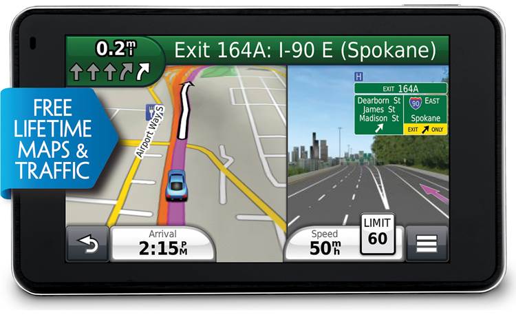 GPS Navigation for Car （9 Inch） Slimline Touch Screen Real Voice Direction  ，USA Edition 2024 (Free Lifetime Updates) Turn-by-Turn Voice and Lane