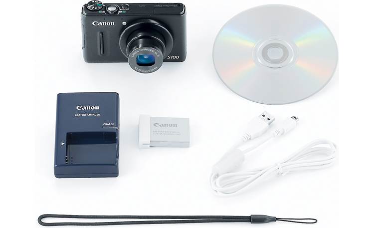 Canon PowerShot S100 (Black) 12.1-megapixel digital camera with 5X 