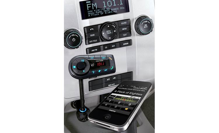 Livio Radio LVC02A Bluetooth Handsfree Car Kit FM Transmitter iPhone