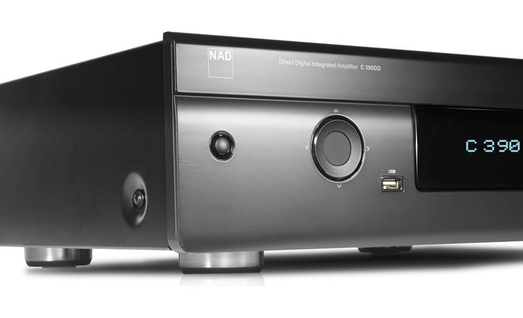 NAD C 390DD Front, left-side, 3/4 view