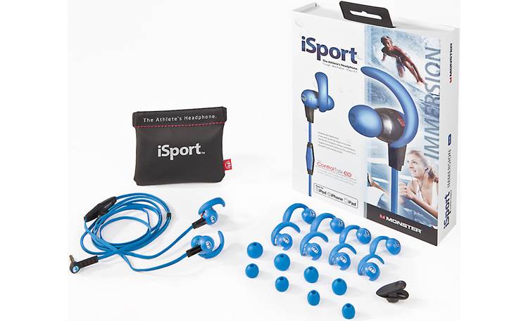 Monster® iSport Immersion Shown with included accessories (Blue)