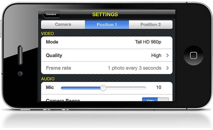 Contour Connect View Contour app control interface as seen on iPhone®
