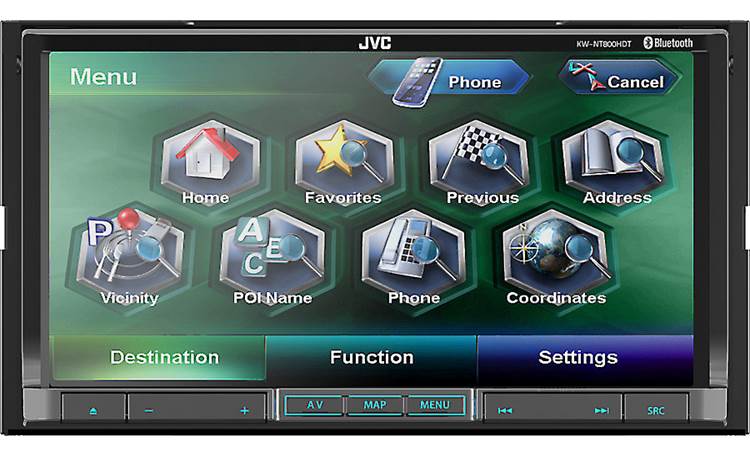 JVC KW-NT800HDT (Refurbished) Find your favorite functions easily